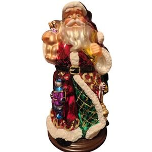 VTG Thomas Pacconi Classics Santa Claus Figurine Glass Ornament Collectible 2004